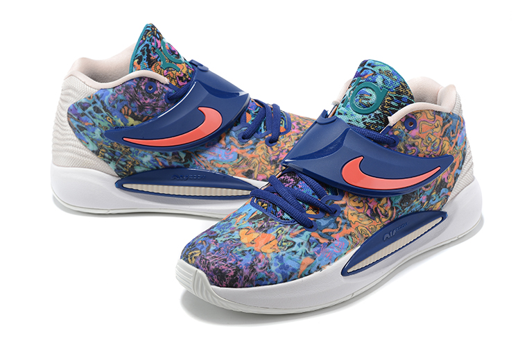 2021 Nike Kevin Durant 14 Colorful Blue Orange White - Click Image to Close